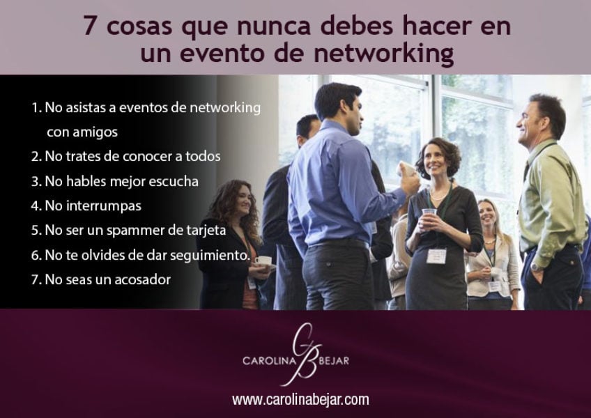 7 cosas que evitar en eventos de networking
