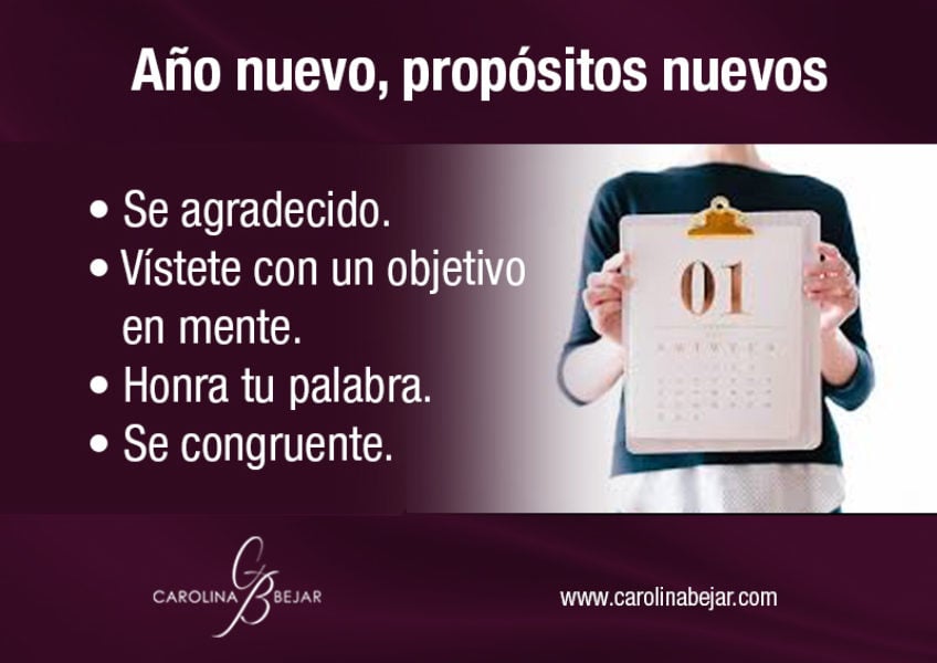 Año nuevo propositos nuevos