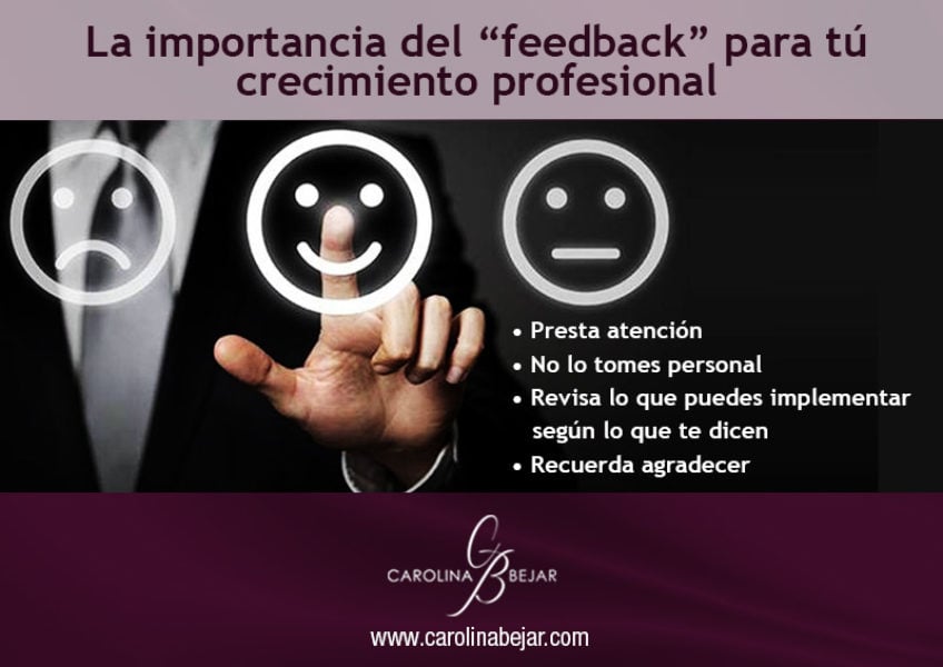 Importancia del feedback crecimiento profesional carolina bejar iza bsusiness centers