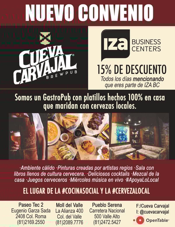 Convenio para clientes IZA BC Mty Cueva Carvajal_