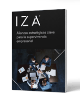 Mockup empresarios teniendo una junta en oficinas IZA