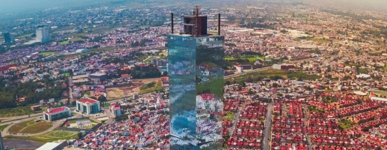 Edificio en Puebla que hace evidente las posibilidades de rentar una oficina en la capital poblana